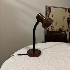 Vintage Gooseneck Brown‎ Lamp Underwriters Laboratories